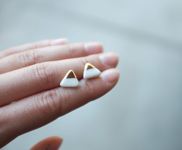 Gold Dipped Pennant Studs