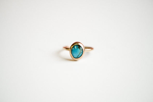 Turquoise Ring - 14k gold-filled ring