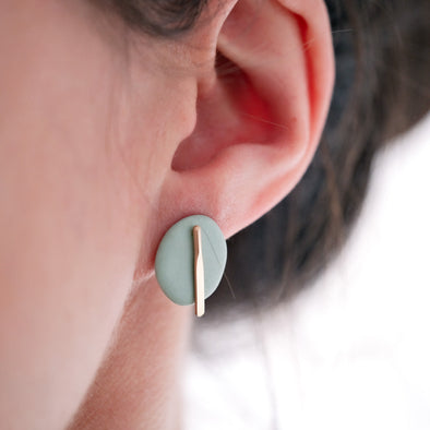 Porcelain Earrings - two in one earring