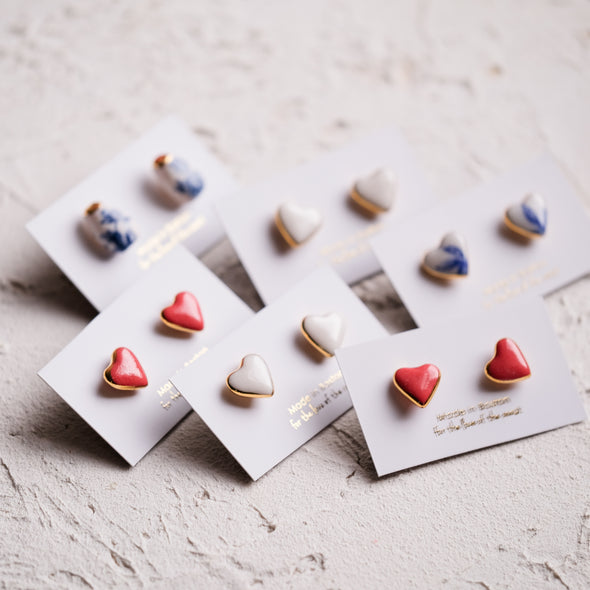 Heart Stud Earrings