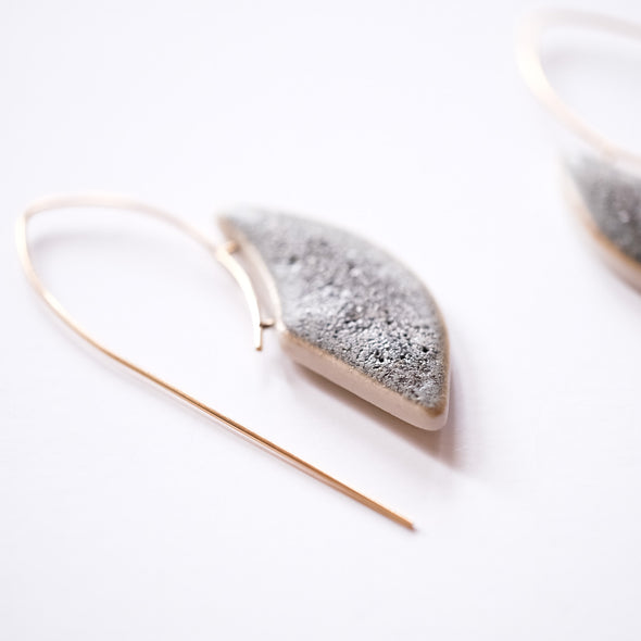 Porcelain Texture Axe Earrings