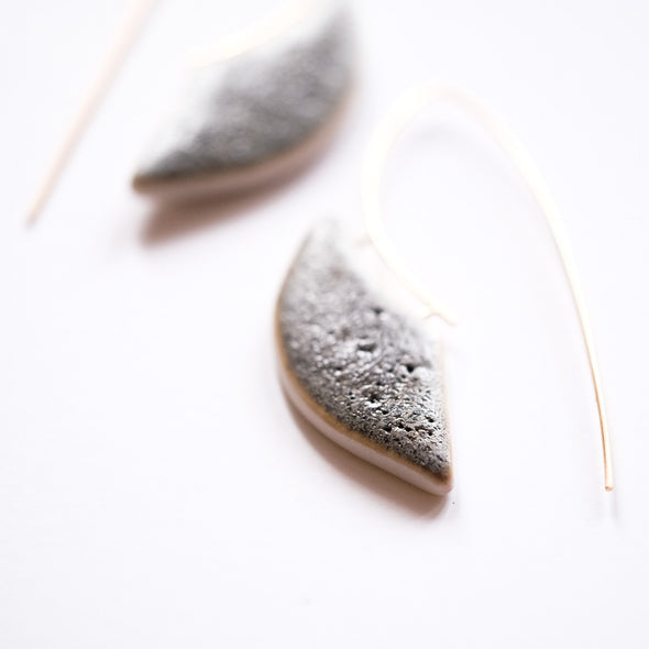 Porcelain Texture Axe Earrings