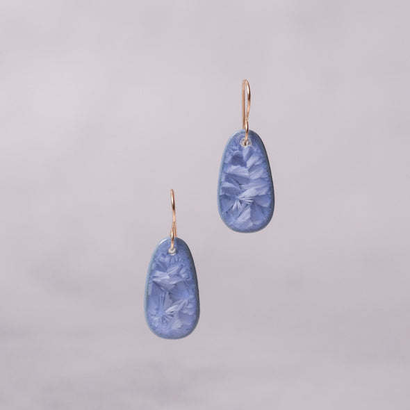 Blue Quartz Crystal Earrings