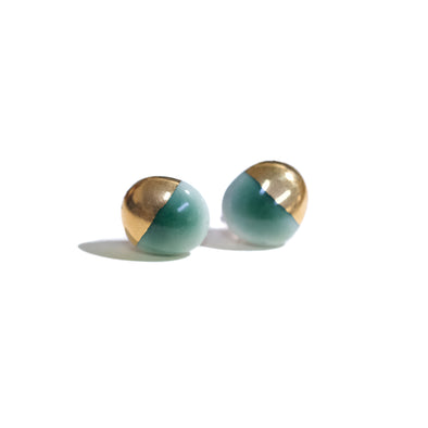 Dipped Pebble Stud Earrings
