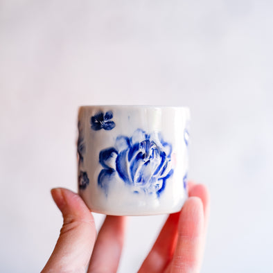 Blue and White Floral Espresso Cups