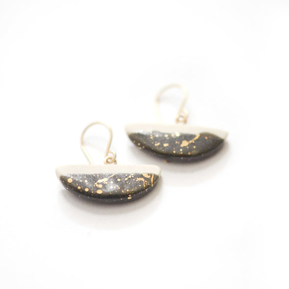 Crescent Earrings - Gold Mist