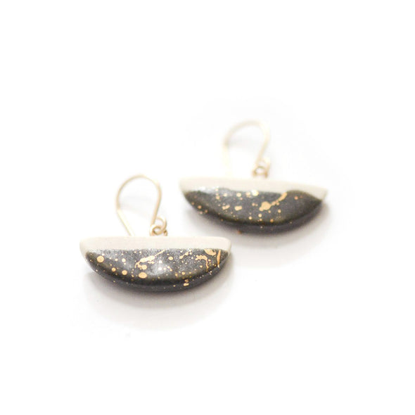 Crescent Earrings - Gold Mist