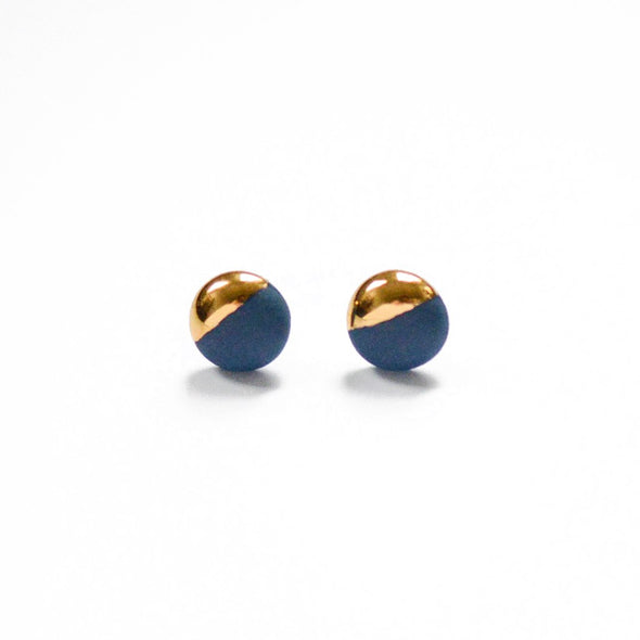 Blue Earrings - Gold Dipped Studs