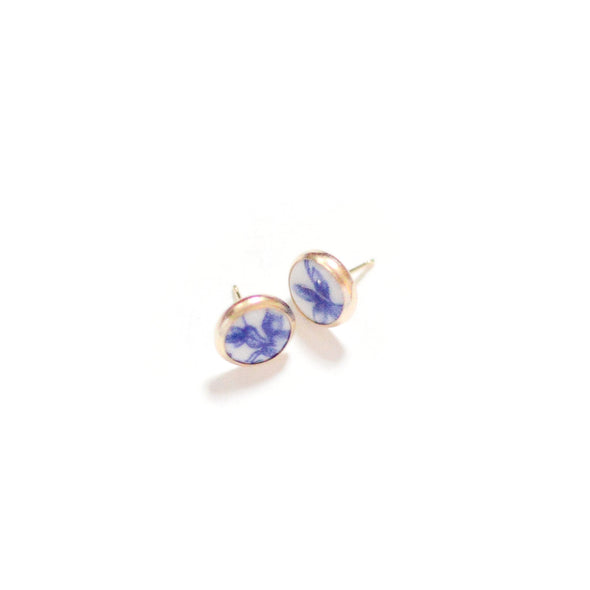 blue and white heritage studs