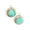 patina circle earrings