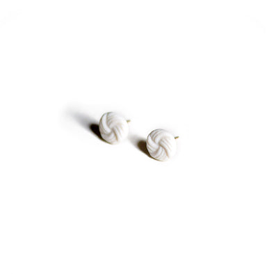 Round Knot Porcelain Stud Earrings