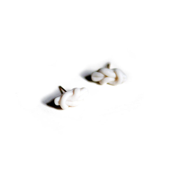 Reef Knot Porcelain Stud Earrings