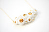 porcelain and gold statement necklace