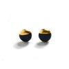 Black Earrings - Gold Dipped Studs