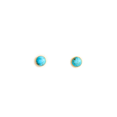 Turquoise Earrings - Bezel Set - Heritage Studs