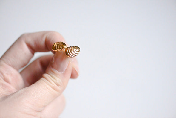 Ocean Shell Studs - Oyster Shell, Mussel Shell Jewelry
