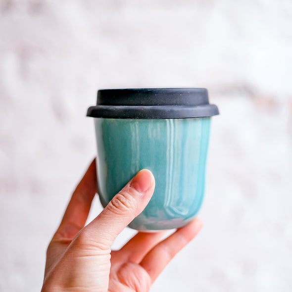 Ceramic Travel Mug - Natural Green Wash