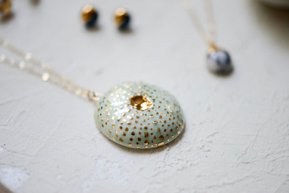 Small Uni Necklace - Detailed Sea Urchin Jewelry