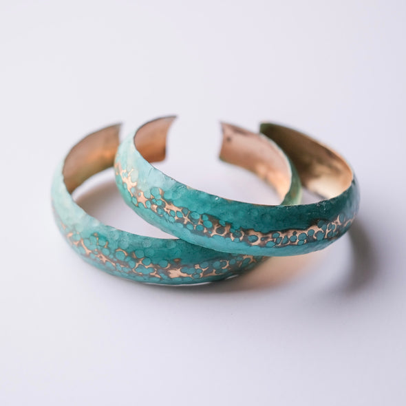 Patina Synclastic Hammered Cuff